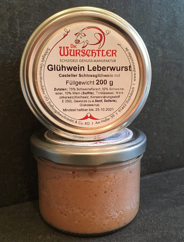 Glühwein Leberwurst mit Casteller Schlossglühwein